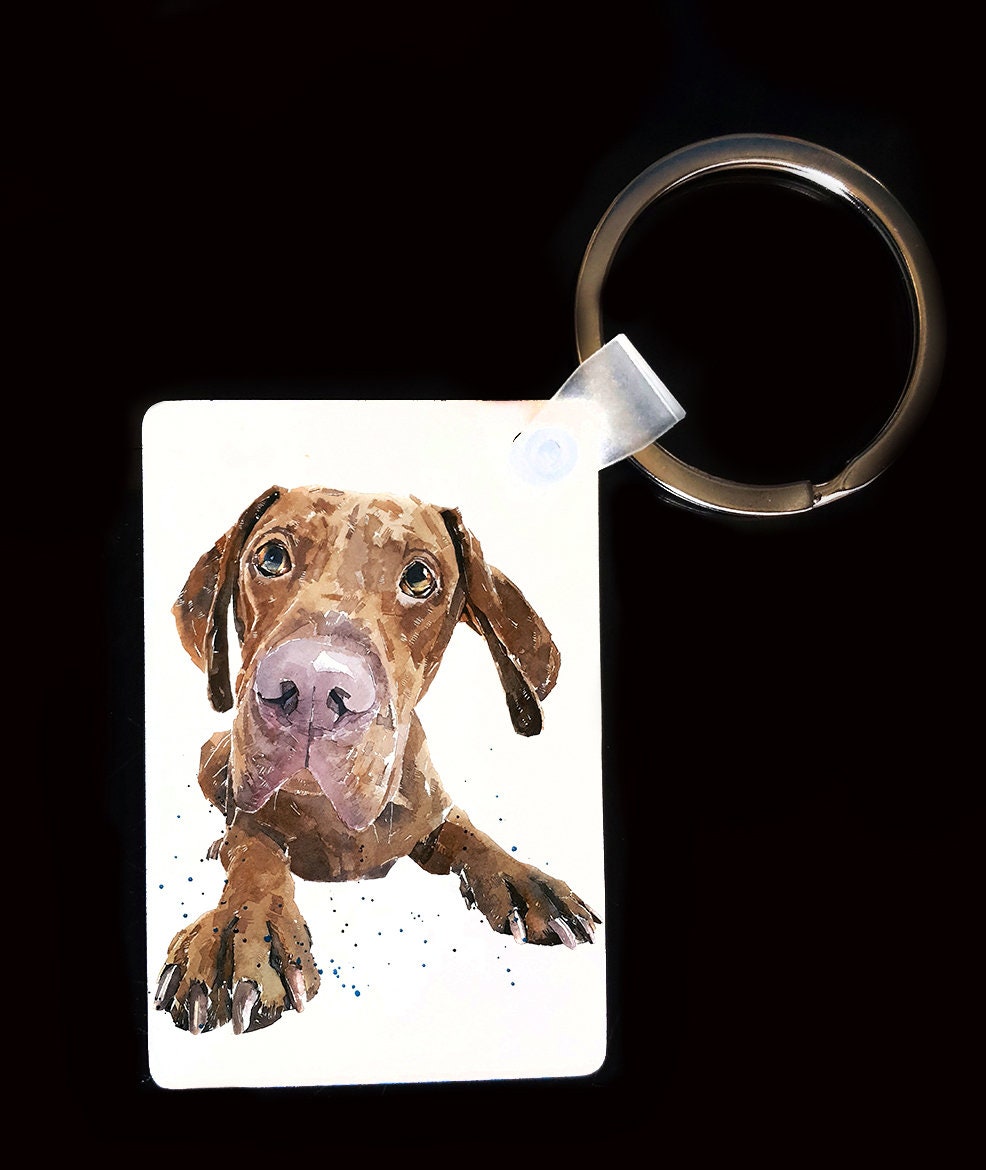 Hungarian Vizsla Keyring | Dog Gift | Multiple Designs | EdsWatercolours