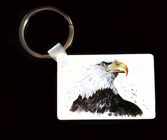 Bald Eagle Keyring | Bird Gift | EdsWatercolours
