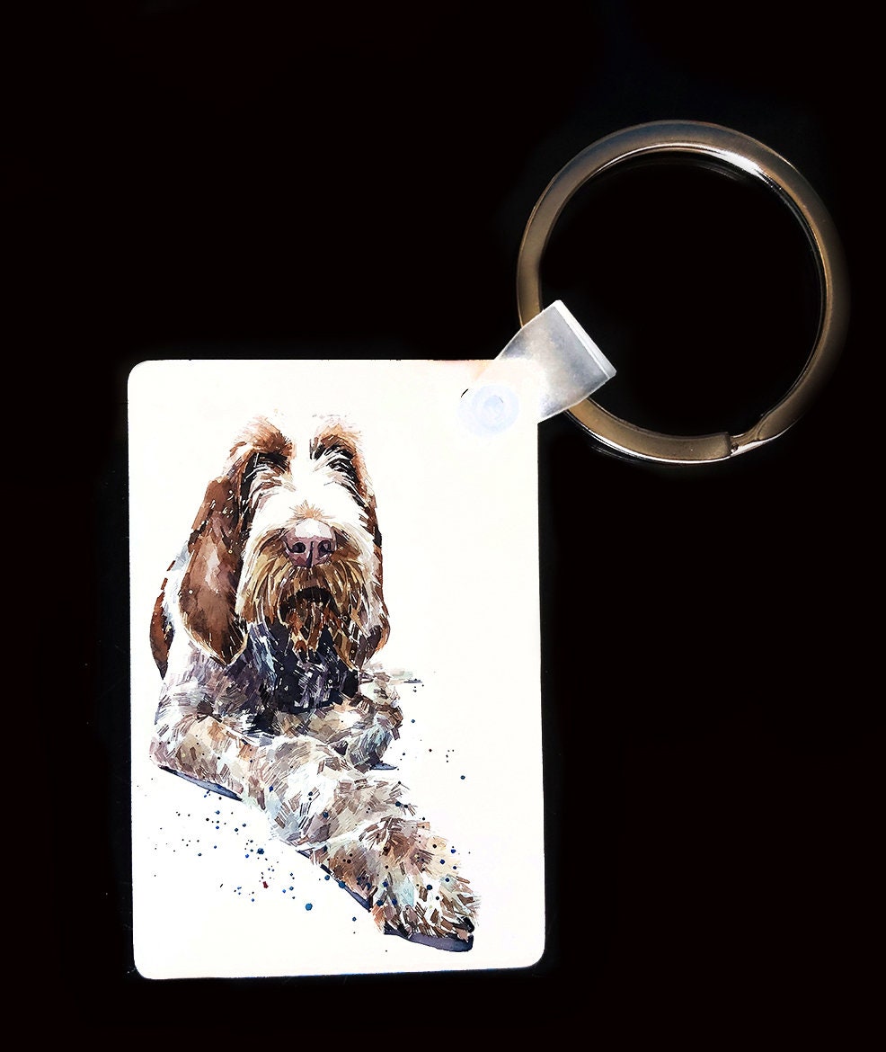 Spinone Italiano Keyring | Dog Gift | Multiple Designs | EdsWatercolours