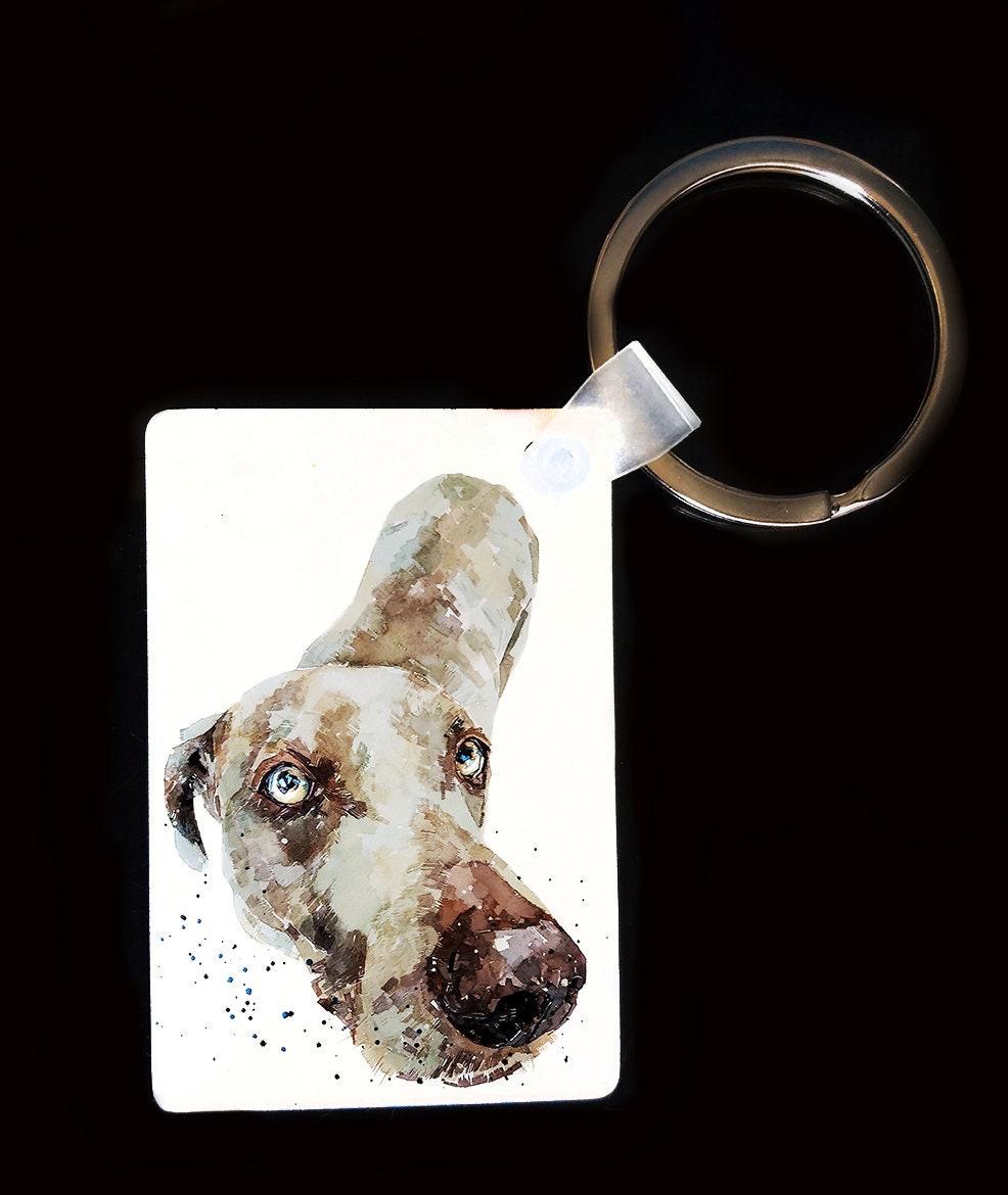 Weimaraner Keyring | Dog Gift | Multiple Designs | EdsWatercolours