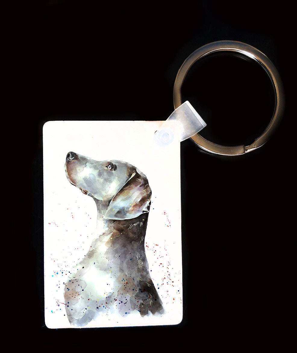 Weimaraner Keyring | Dog Gift | Multiple Designs | EdsWatercolours