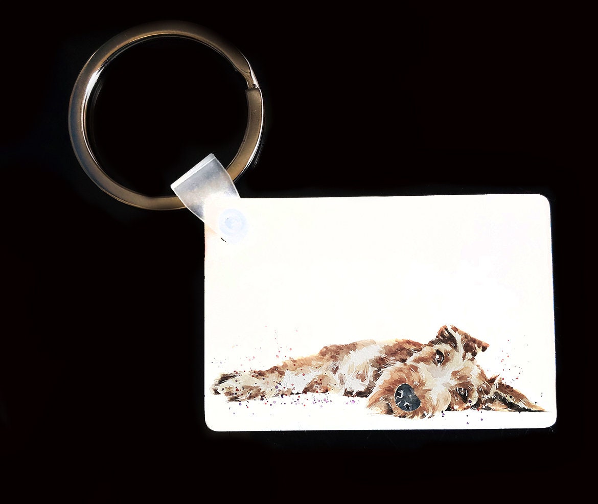 Irish Terrier Keyring | Dog Gift | Multiple Designs | EdsWatercolours