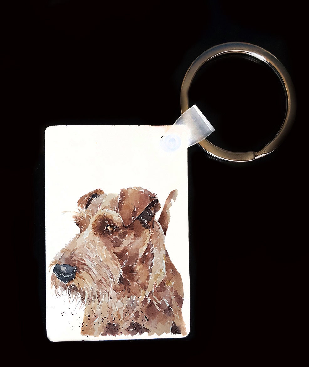 Irish Terrier Keyring | Dog Gift | Multiple Designs | EdsWatercolours