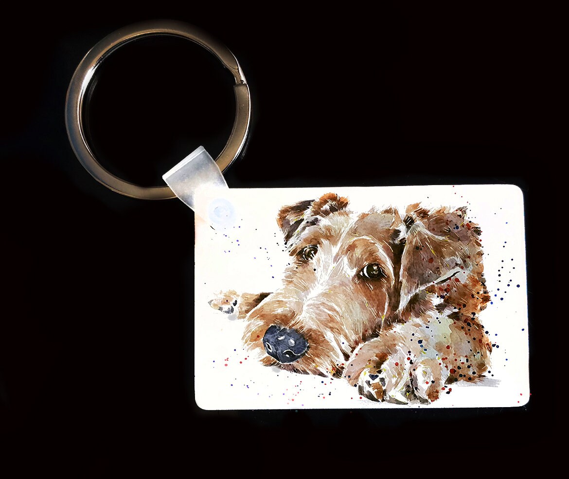 Irish Terrier Keyring | Dog Gift | Multiple Designs | EdsWatercolours