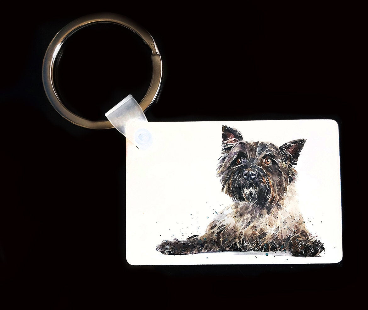 Cairn Terrier Keyring | Dog Gift | Multiple Designs | EdsWatercolours
