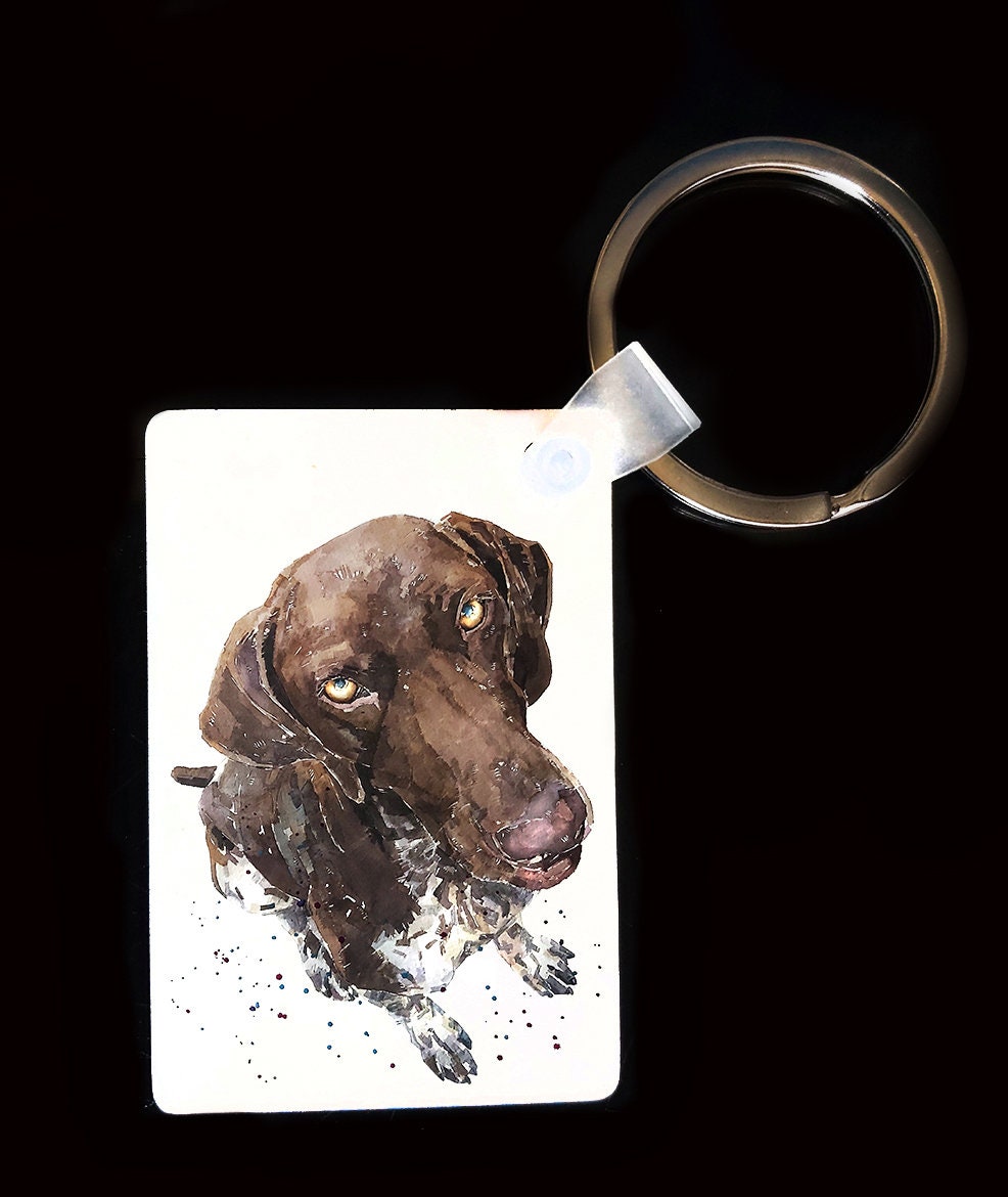 German Shorthaired Pointer Keyring | Dog Gift | Multiple Designs | EdsWatercolours