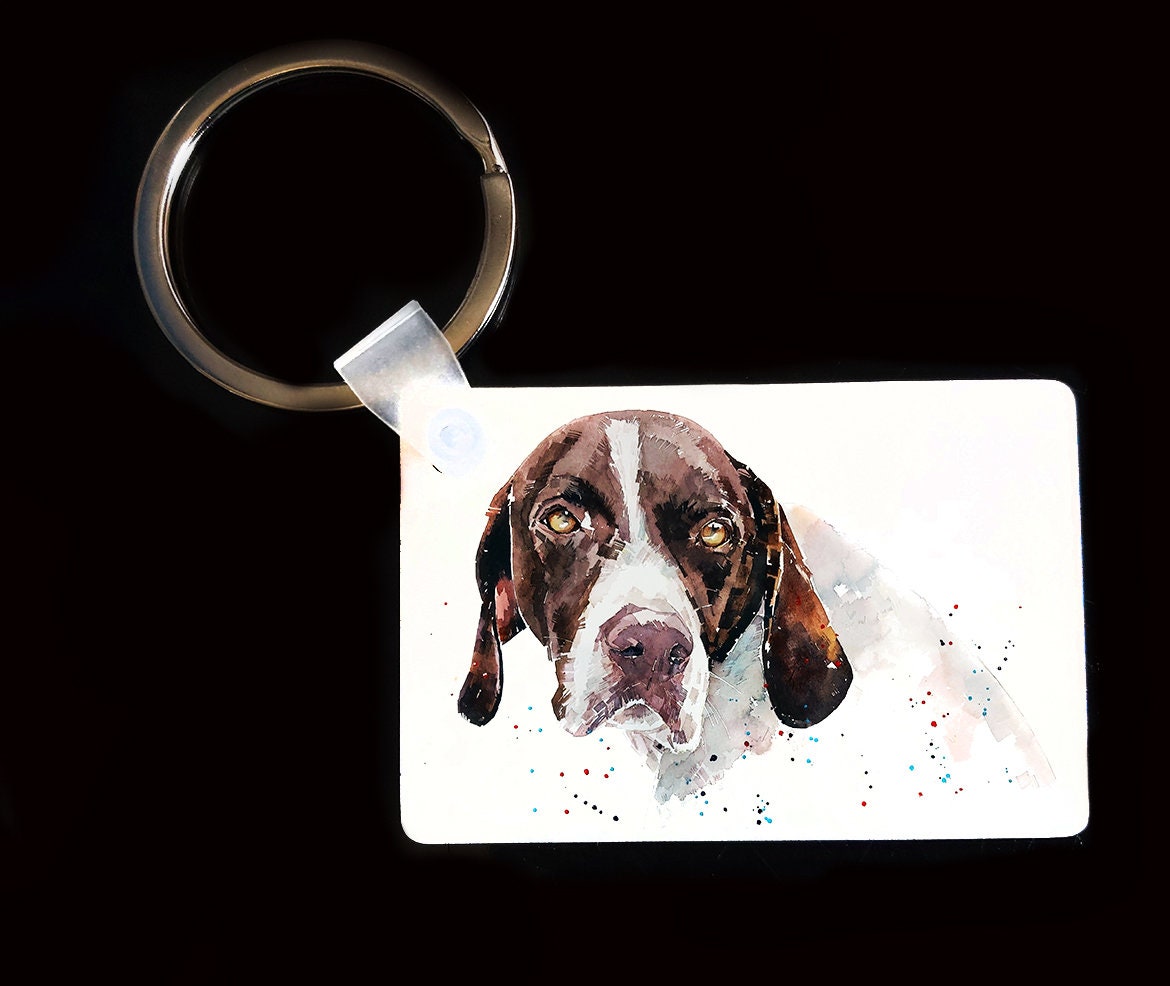 German Shorthaired Pointer Keyring | Dog Gift | Multiple Designs | EdsWatercolours