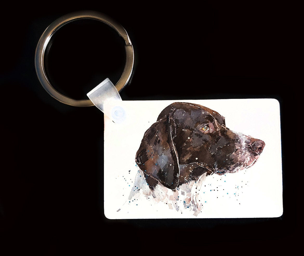 German Shorthaired Pointer Keyring | Dog Gift | Multiple Designs | EdsWatercolours