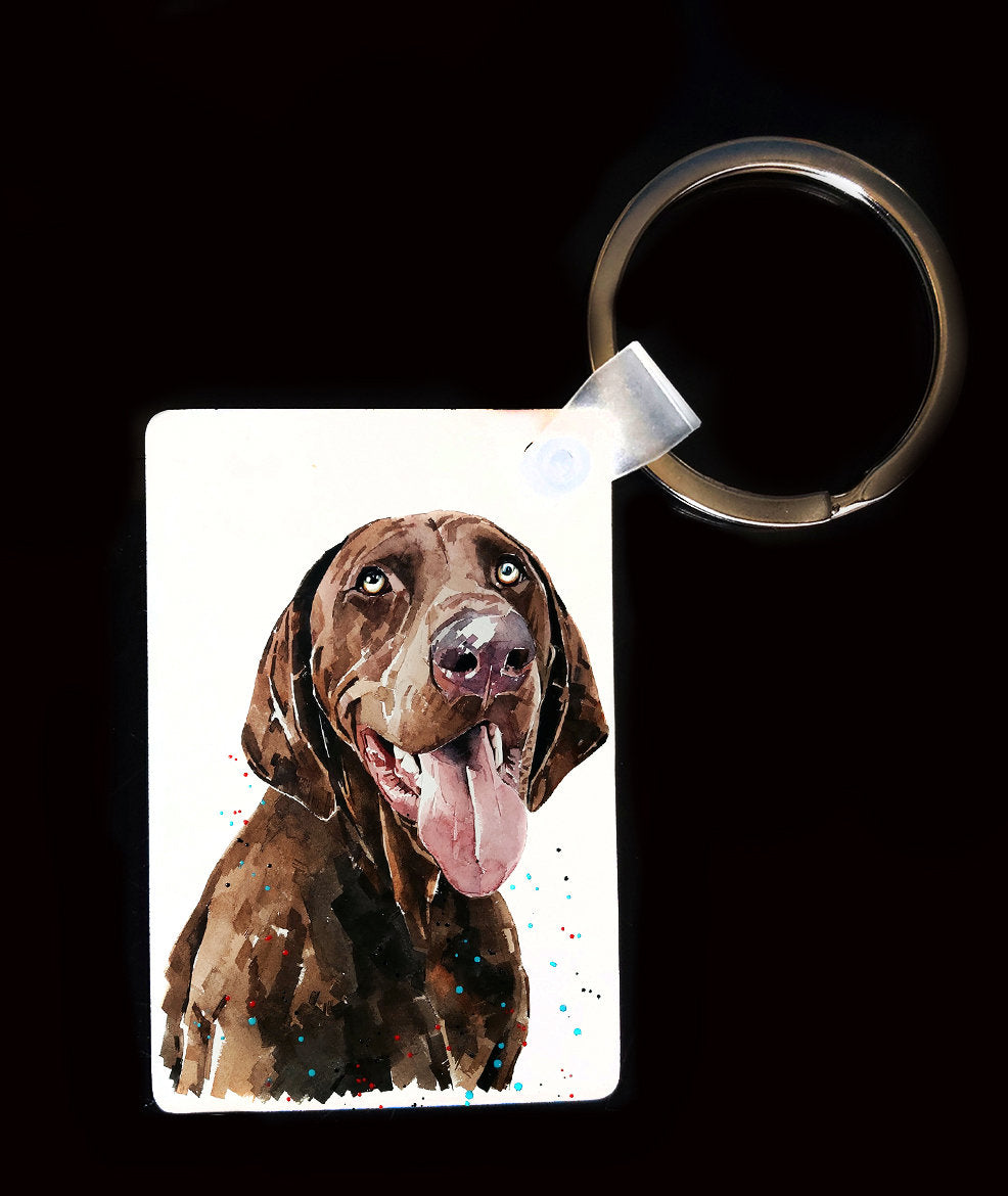 German Shorthaired Pointer Keyring | Dog Gift | Multiple Designs | EdsWatercolours