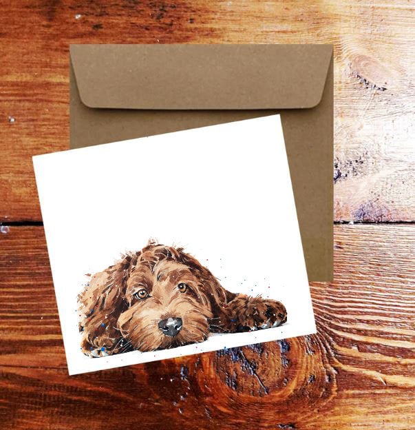 Labradoodle Greeting Card II | Dog Lover Gift | Edswatercolours