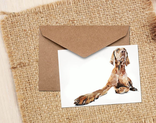 Vizsla Majestic Greeting Card | Dog Lover Gift | Edswatercolours