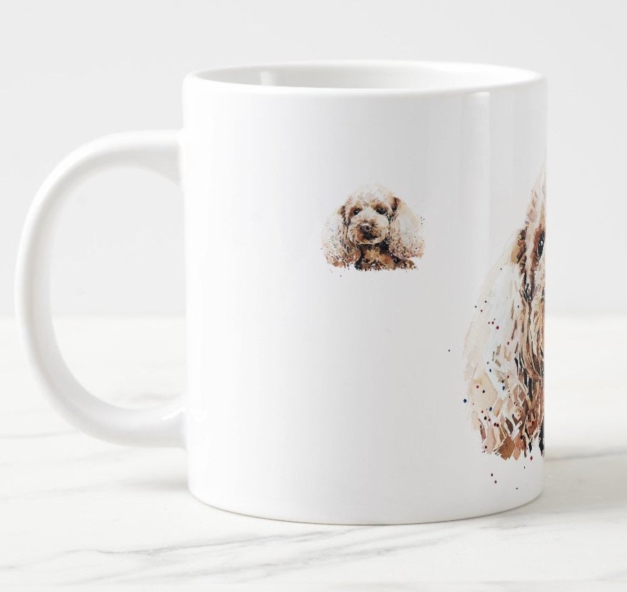 Cockapoo Ceramic Mug 15oz | Dog Lover Gift | Edswatercolours