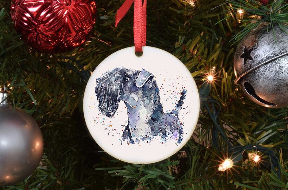 Kerry Blue Terrier Christmas Ornament | Dog Lover Gift | Edswatercolours