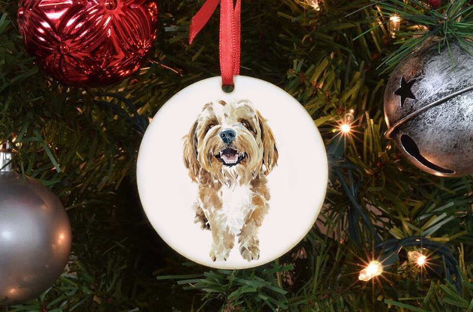Cavapoo/Cavoodle Christmas Ornament | Dog Lover Gift | Edswatercolours