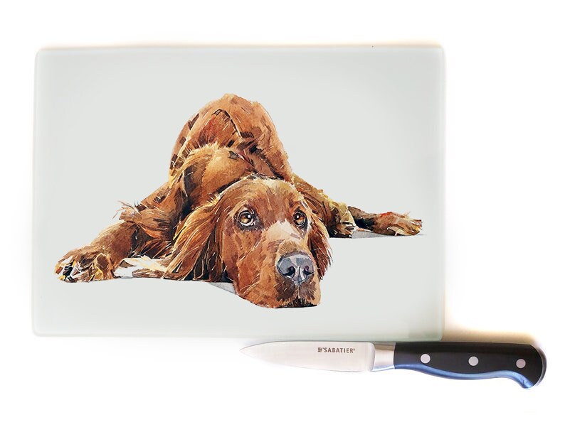 Irish Setter Chopping Board | Dog Gift | EdsWatercolours