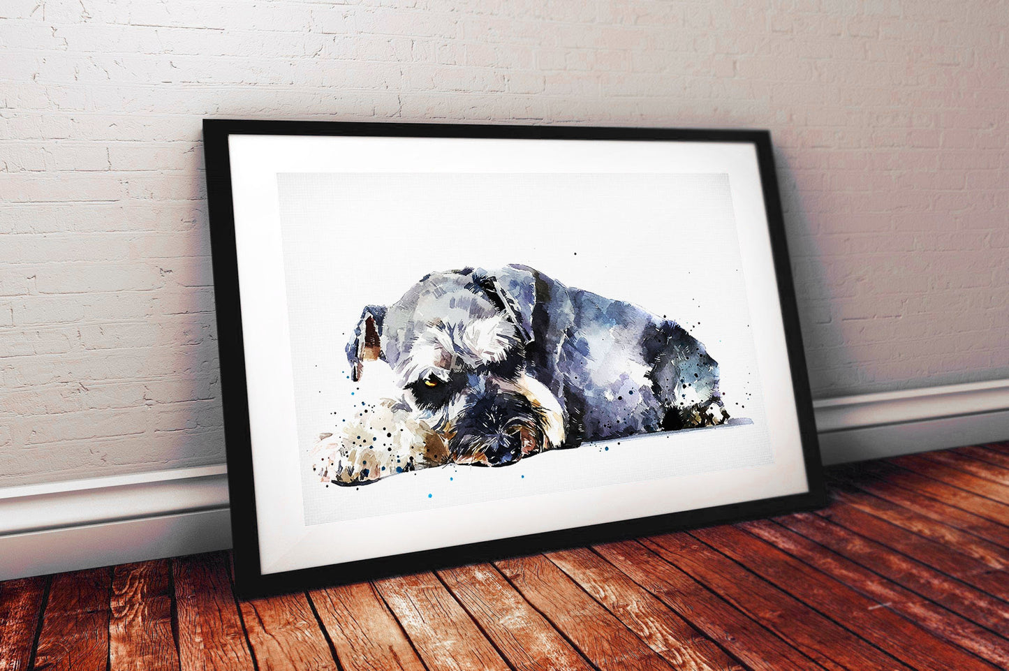 Schnauzer Portrait | Dog Art Print | Edswatercolours