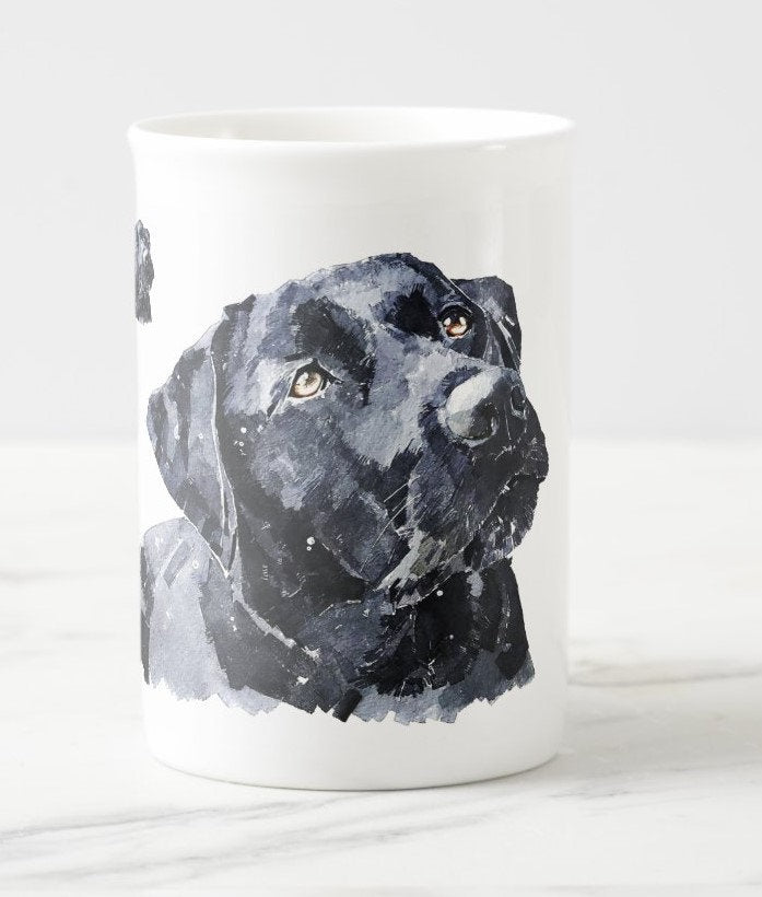 Windsor fine bone china Mug 10 oz- Black Labrador(Assorted) Coffee Mug, Labrador gift ,Black Labrador Mug,Black Labrador fine bone china