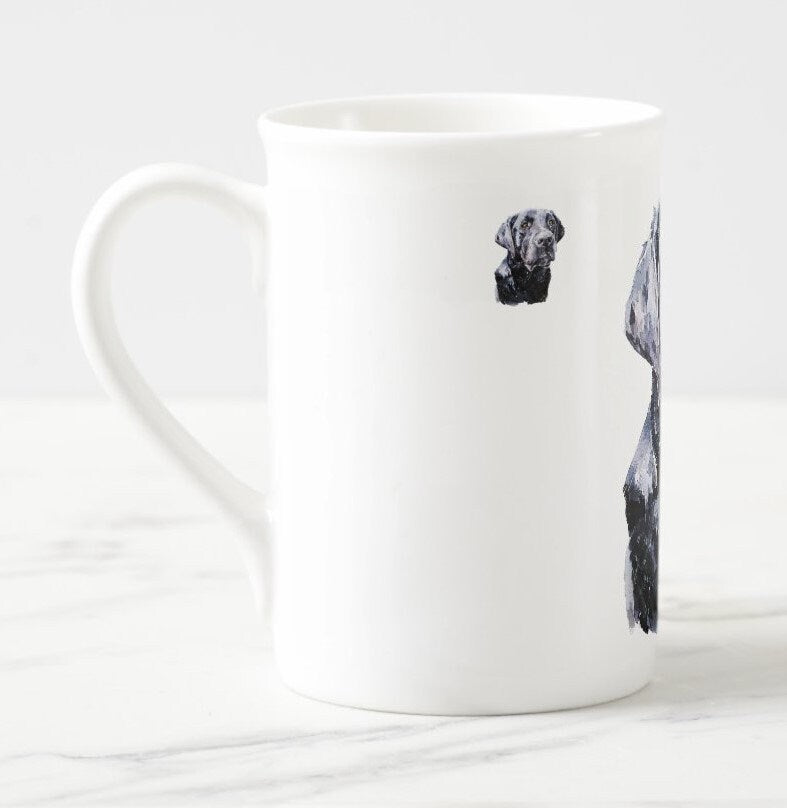 Windsor fine bone china Mug 10 oz- Black Labrador(Assorted) Coffee Mug, Labrador gift ,Black Labrador Mug,Black Labrador fine bone china