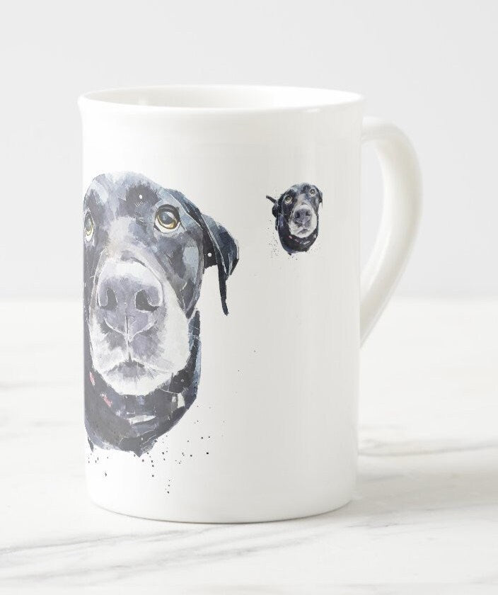 Windsor fine bone china Mug 10 oz- Black Labrador(Assorted) Coffee Mug, Labrador gift ,Black Labrador Mug,Black Labrador fine bone china