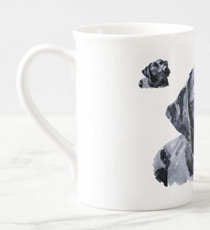 Windsor fine bone china Mug 10 oz- Black Labrador(Assorted) Coffee Mug, Labrador gift ,Black Labrador Mug,Black Labrador fine bone china