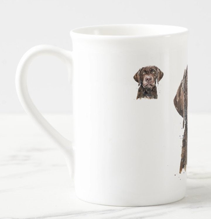 Brown Labrador Mug (Assorted) | Fine Bone China 10oz & Ceramic 15oz | Dog Lover Gift | Edswatercolours