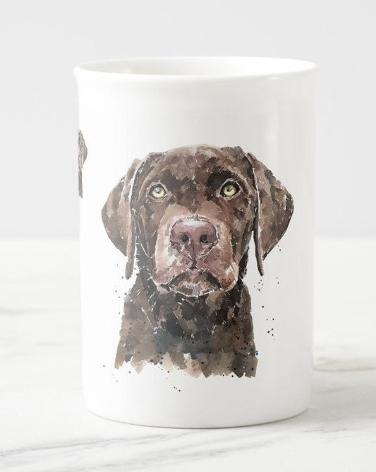 Brown Labrador Mug (Assorted) | Fine Bone China 10oz & Ceramic 15oz | Dog Lover Gift | Edswatercolours