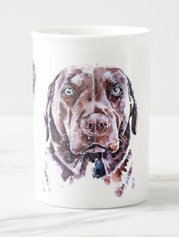 Brown Labrador Mug (Assorted) | Fine Bone China 10oz & Ceramic 15oz | Dog Lover Gift | Edswatercolours