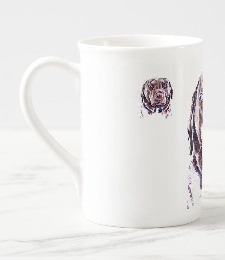 Brown Labrador Mug (Assorted) | Fine Bone China 10oz & Ceramic 15oz | Dog Lover Gift | Edswatercolours