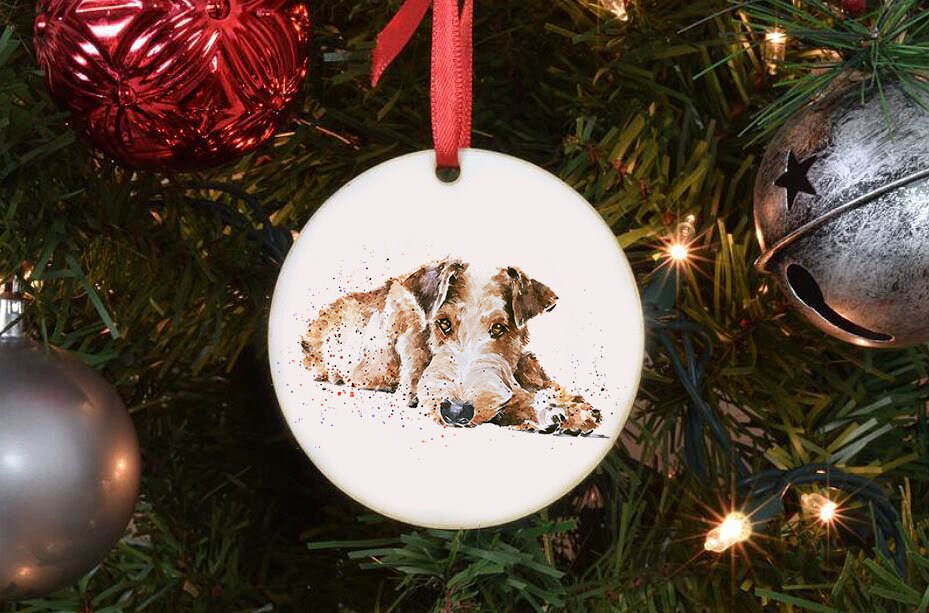 Irish Terrier Assorted Christmas Ornament | Dog Lover Gift | Edswatercolours