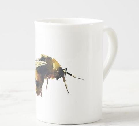 Bumblebee II Windsor Fine Bone China Mug 10oz | Gift | Edswatercolours