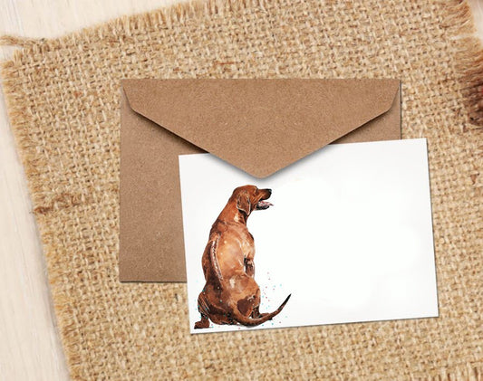 Rhodesian Ridgeback Greeting Card | Dog Lover Gift | Edswatercolours