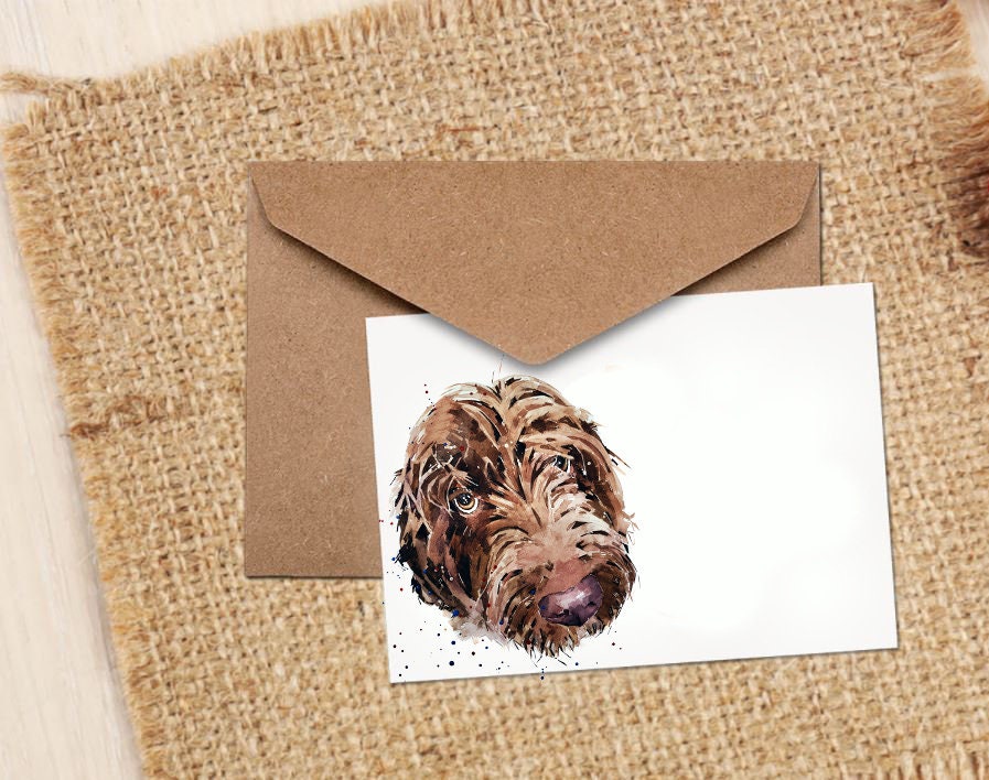 German Wirehaired Pointer II Greeting Card | Dog Lover Gift | Edswatercolours