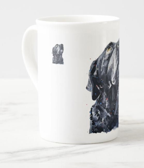 Black Labrador II Windsor Fine Bone China Mug 10oz | Dog Lover Gift | Edswatercolours