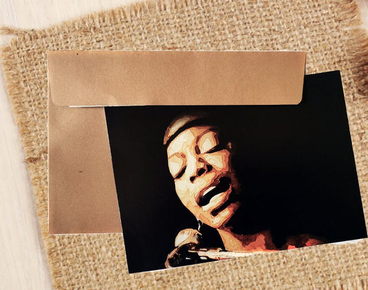 Nina Simone Greeting Card | Music Icon Gift | Edswatercolours