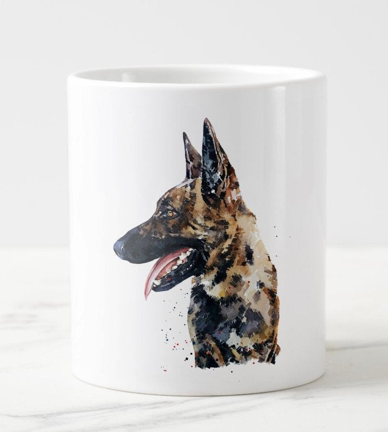 Belgian Malinois Mug (Assorted) | Fine Bone China 10oz & Ceramic 15oz | Dog Lover Gift | Edswatercolours