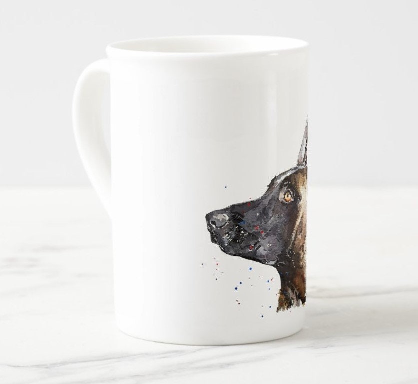 Belgian Malinois II Mug (Assorted) | Fine Bone China 10oz & Ceramic 15oz | Dog Lover Gift | Edswatercolours