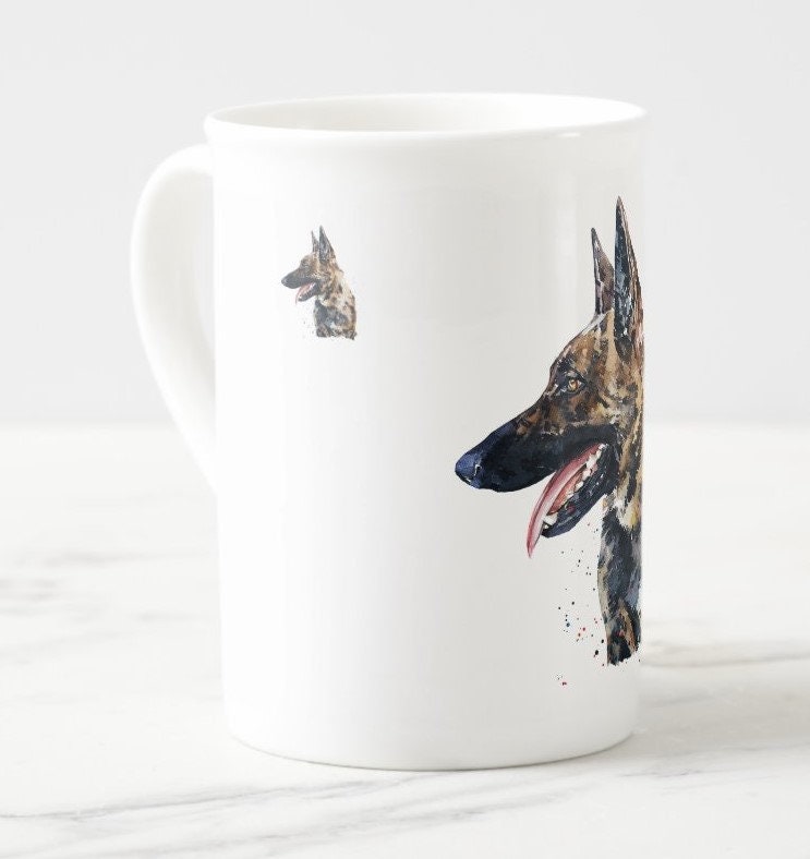 Belgian Malinois Mug (Assorted) | Fine Bone China 10oz & Ceramic 15oz | Dog Lover Gift | Edswatercolours
