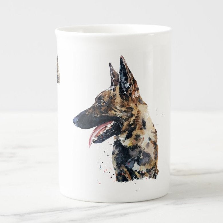 Belgian Malinois Mug (Assorted) | Fine Bone China 10oz & Ceramic 15oz | Dog Lover Gift | Edswatercolours