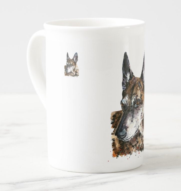 Dutch Shepherd Mug (Assorted) | Fine Bone China 10oz & Ceramic 15oz | Dog Lover Gift | Edswatercolours