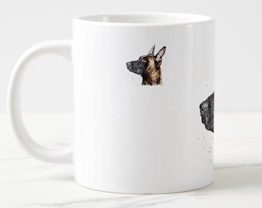 Belgian Malinois II Mug (Assorted) | Fine Bone China 10oz & Ceramic 15oz | Dog Lover Gift | Edswatercolours