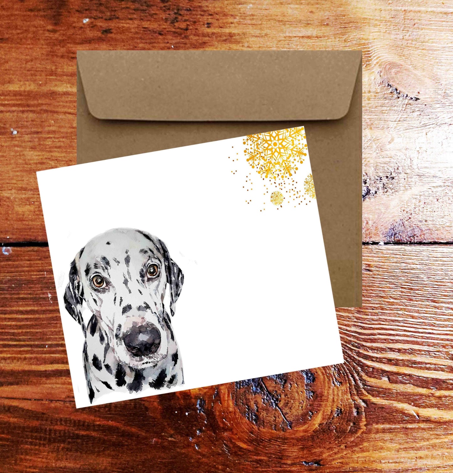 Dalmatian Dog Art Greeting Card, (4x6 Blank)