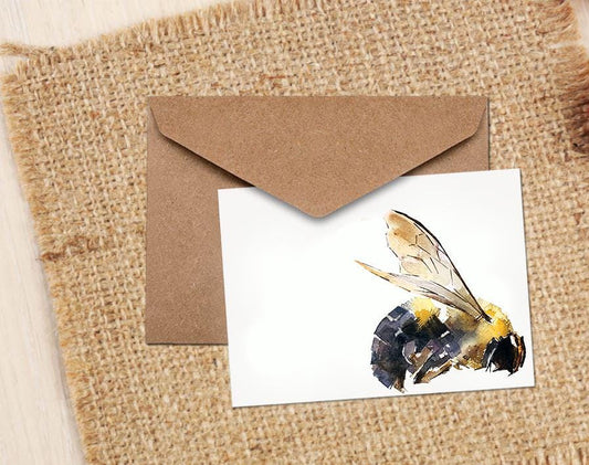 Bumblebee II Greeting Card | Wildlife Gift | Edswatercolours