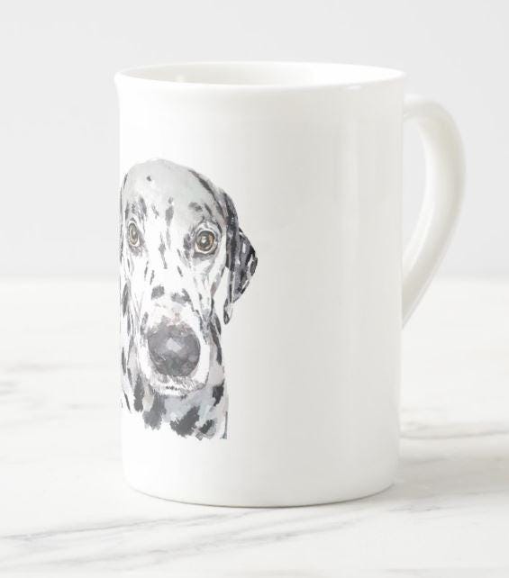 Dalmatian Mug (Assorted) | Fine Bone China 10oz & Ceramic 15oz | Dog Lover Gift | Edswatercolours