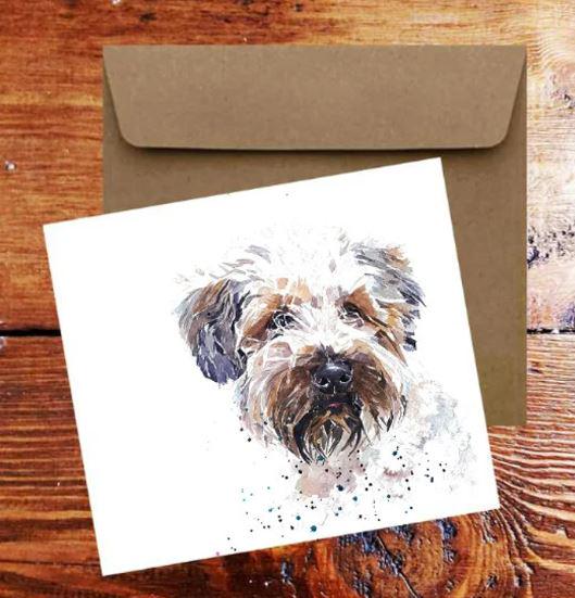 Wheaten Terrier Greeting Card | Dog Lover Gift | Edswatercolours