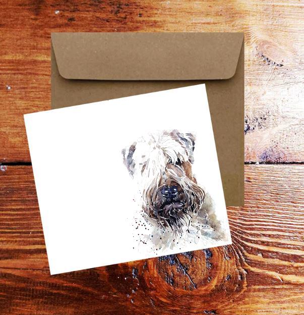 Wheaten Terrier Greeting Card | Dog Lover Gift | Edswatercolours