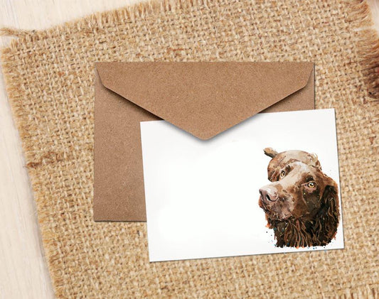 Cocker spaniel II Greeting Card .Cocker spaniel Watercolour art card,Cocker spaniel art Greeting Card,Cocker spaniel watercolor Card