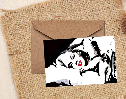 Marilyn Monroe Greeting Card | Art Gift | Edswatercolours