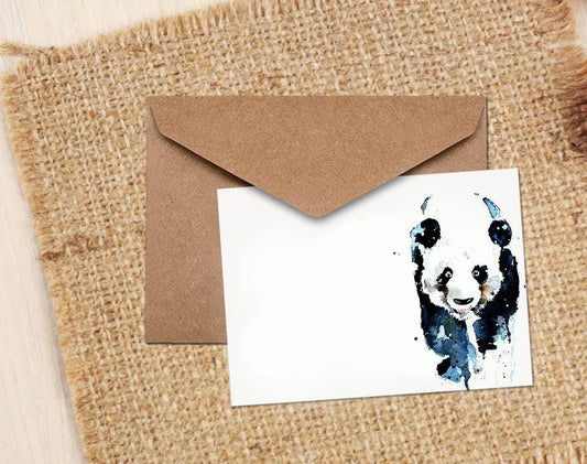 Panda Bear Greeting Card | Wildlife Gift | Edswatercolours