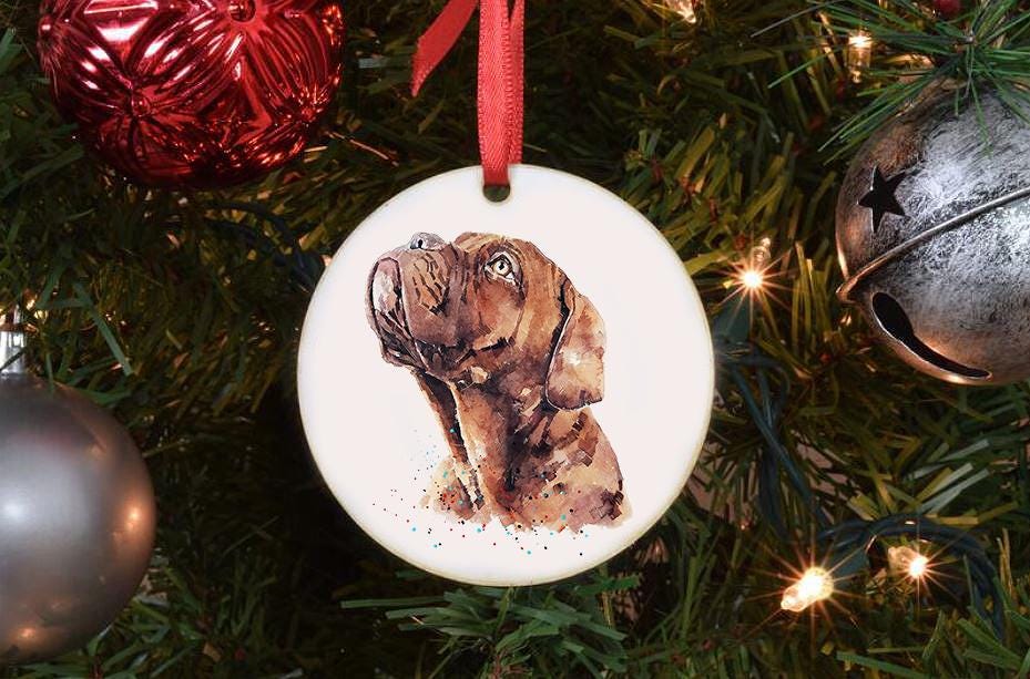 Dogue de Bordeaux Christmas Ornament | Dog Lover Gift | Edswatercolours