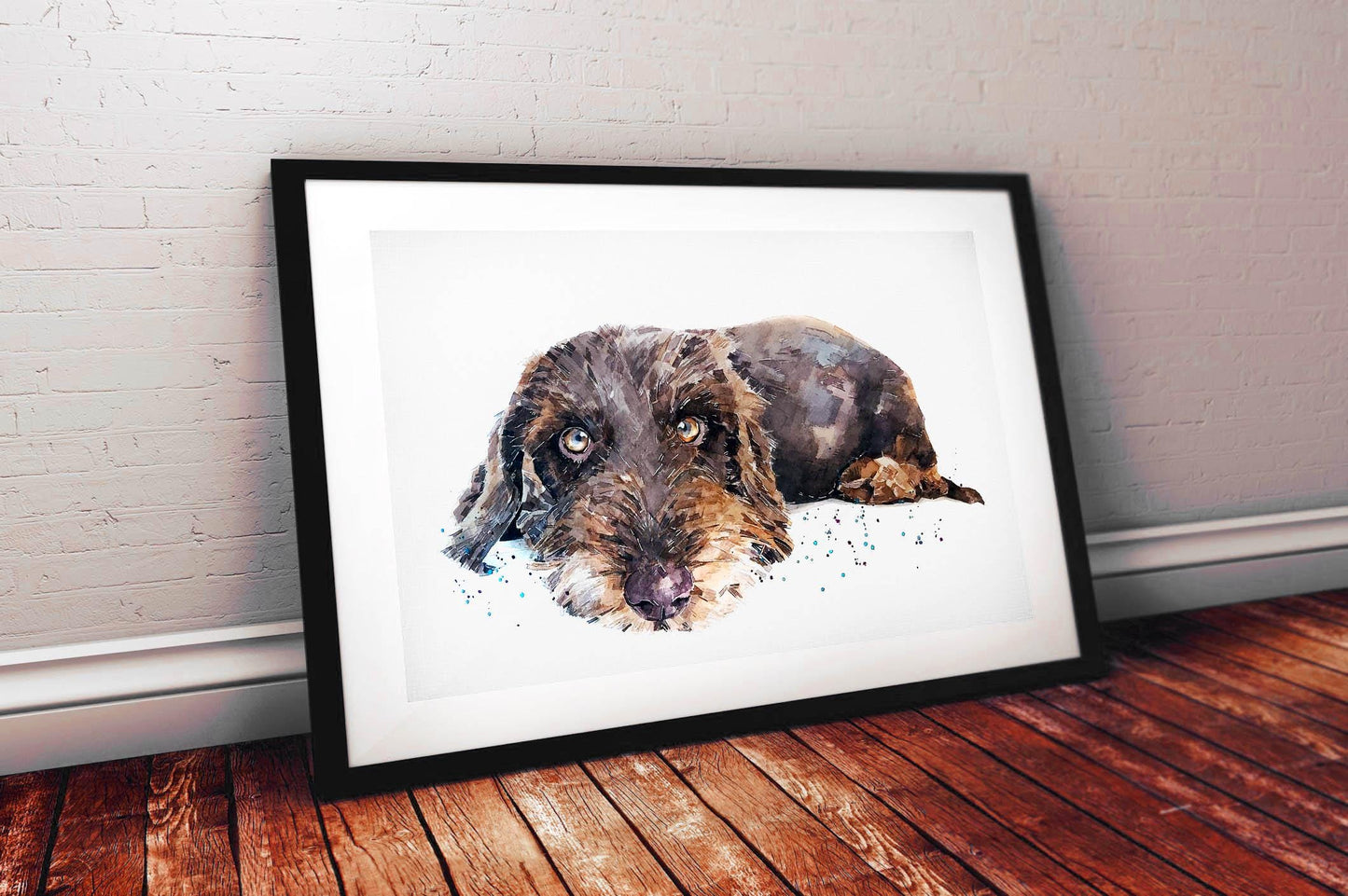 Chocolate Wirehaired Dachshund | Original Watercolour | Dog Lover Gift | Edswatercolours